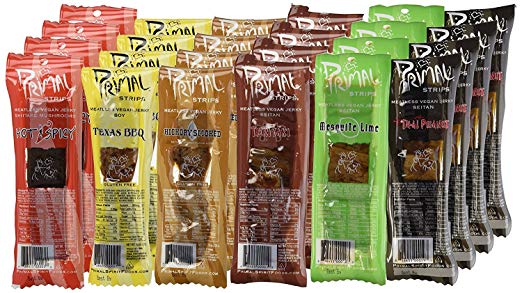 Primal Strips Variety 24-Pack Vegan Jerky